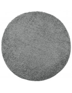 Tappeto Shaggy a Pelo Lungo Moderno Verde Ø 80 cm