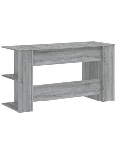 Scrivania Grigio Sonoma 140x50x75 cm in Legno Multistrato 2