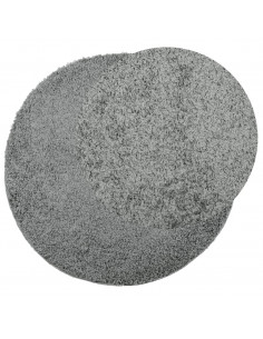 Tappeto Shaggy a Pelo Lungo Moderno Verde Ø 80 cm 2
