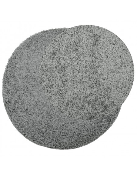 Tappeto Shaggy a Pelo Lungo Moderno Verde Ø 80 cm