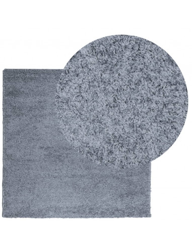 Tappeto Shaggy a Pelo Lungo Moderno Blu 120x120 cm