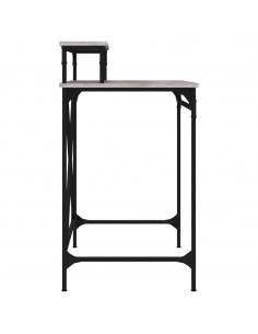 Scrivania Grigio Sonoma 80x50x90 cm Legno Multistrato e Ferro 2