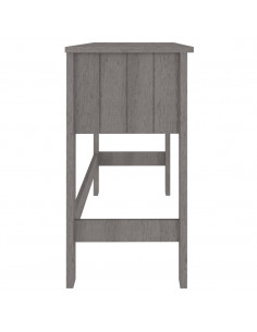 Scrivania HAMAR Grigio Chiaro 110x40x75 cm in Legno di Pino