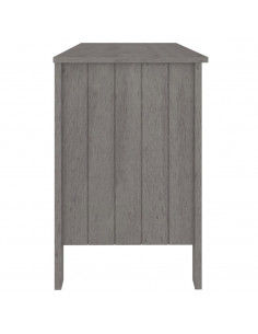 Scrivania HAMAR Grigio Chiaro 113x50x75 cm in Legno di Pino 2