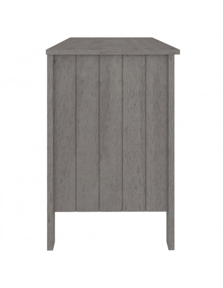 Scrivania HAMAR Grigio Chiaro 113x50x75 cm in Legno di Pino