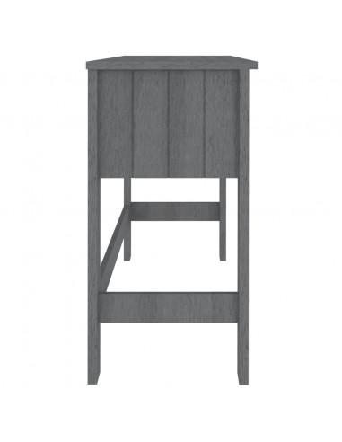 Scrivania HAMAR Grigio Scuro 110x40x75 cm in Legno di Pino