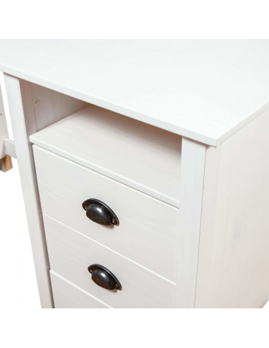 Scrivania Hill 3 Cassetti 120x50x74 cm Massello di Pino