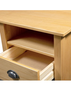 Scrivania Hill con 3 Cassetti 120x50x74 cm in Massello di Pino