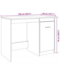 Scrivania Legno Antico 100x50x76 cm in Legno Multistrato