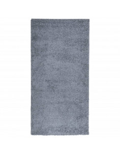 Tappeto Shaggy a Pelo Lungo Moderno Blu 100x200 cm