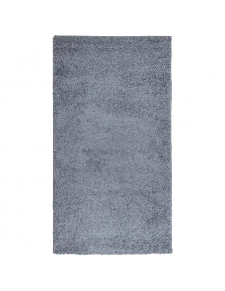 Tappeto Shaggy a Pelo Lungo Moderno Blu 80x150 cm