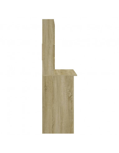 Scrivania Mensole Rovere Sonoma 102x45x148 cm Legno Multistrato