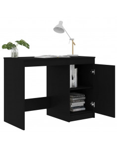 Scrivania Nera 100x50x76 cm in Legno Multistrato 2