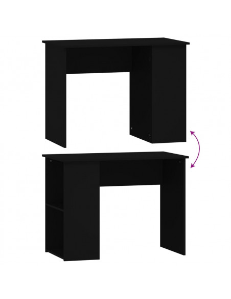 Scrivania Nera 100x55x75 cm in Legno Multistrato