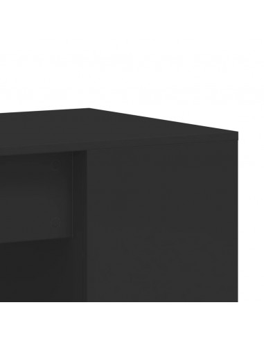 Scrivania Nera 102x50x75 cm in Legno Multistrato