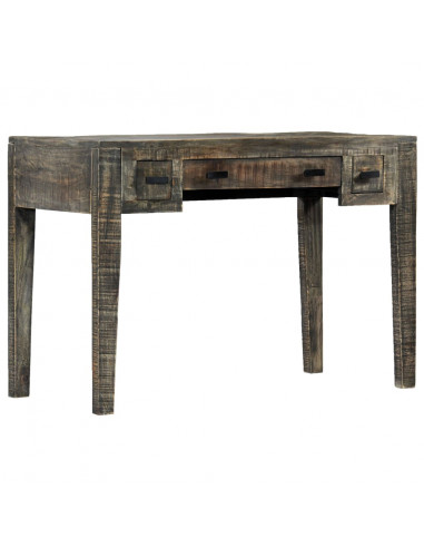 Scrivania Nera 110x50x75cm in Legno Massello di Mango