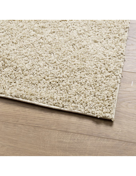 Tappeto Shaggy a Pelo Lungo Moderno Oro 120x120 cm