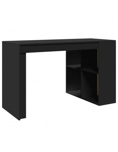 Scrivania Nera 123,5x73,5x75 cm in Legno Multistrato