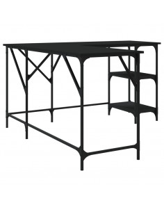 Scrivania Nera 139x139x75 cm in Legno Multistrato 2