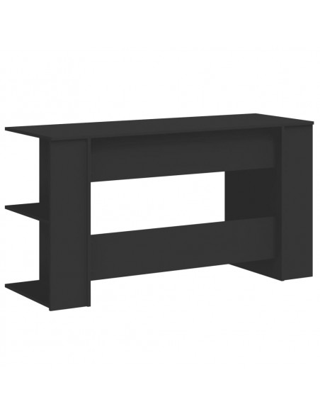 Scrivania Nera 140x50x75 cm in Legno Multistrato