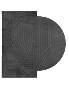 Tappeto IZA a Pelo Corto Aspetto Scandinavo antracite 80x150 cm 2