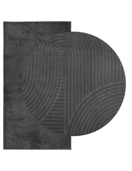 Tappeto IZA a Pelo Corto Aspetto Scandinavo antracite 80x150 cm