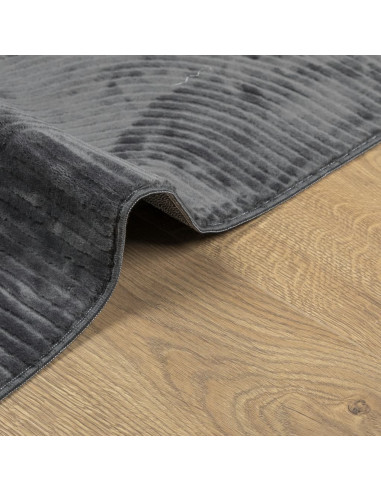 Tappeto IZA a Pelo Corto Aspetto Scandinavo antracite 80x150 cm