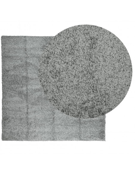 Tappeto Shaggy a Pelo Lungo Moderno Verde 120x120 cm
