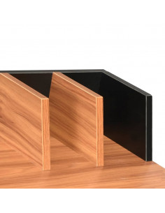 Scrivania Nera e Marrone 80x50x84 cm 2