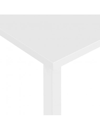 Scrivania per Computer Bianca 105x55x72 cm in MDF e Metallo