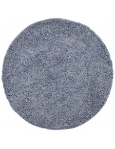 Tappeto Shaggy a Pelo Lungo Moderno Blu Ø 240 cm