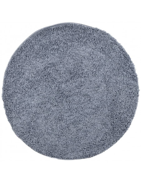 Tappeto Shaggy a Pelo Lungo Moderno Blu Ø 240 cm
