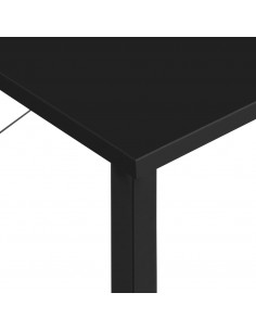 Scrivania per Computer Nera 80x40x72 cm in MDF e Metallo 2
