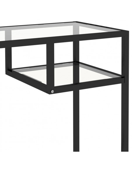 Scrivania per Computer Trasparente 100x36x74 cm in Vetro