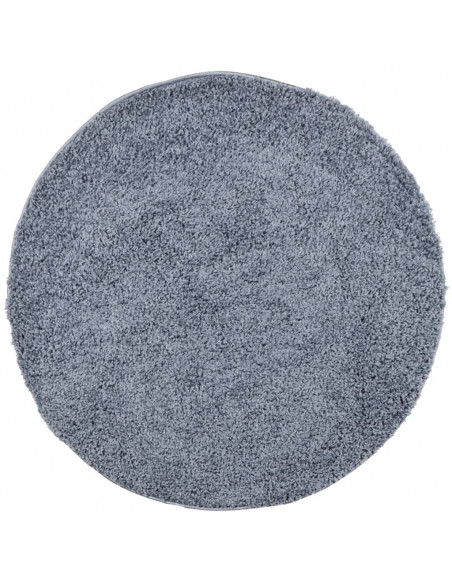 Tappeto Shaggy a Pelo Lungo Moderno Blu Ø 160 cm
