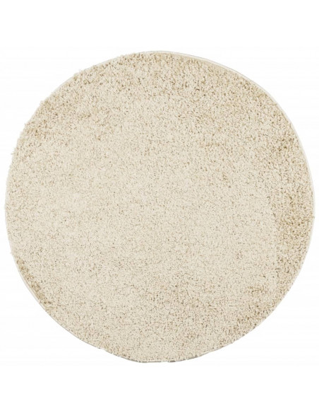 Tappeto Shaggy a Pelo Lungo Moderno Oro Ø 120 cm