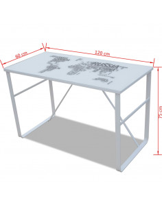 Scrivania Rettangolare con Modello Mappa