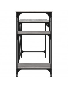 Scrivania Ripiani Grigio Sonoma 105x50x90cm Multistrato e Ferro