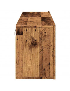 Mobili TV a Parete 2pz Legno Antico 60x30x41 cm 2