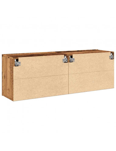 Mobili TV a Parete 2pz Legno Antico 60x30x41 cm