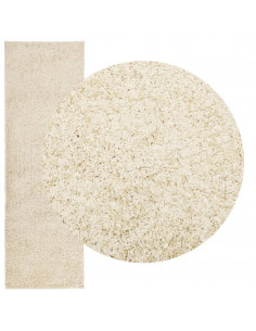Tappeto Shaggy a Pelo Lungo Moderno Oro 80x250 cm 2