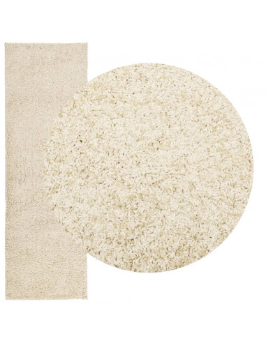 Tappeto Shaggy a Pelo Lungo Moderno Oro 80x250 cm