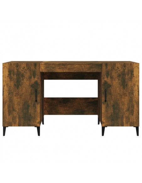 Scrivania Rovere Fumo 140x50x75 cm in Legno Multistrato