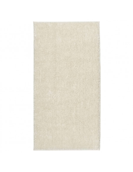 Tappeto a Pelo Lucido Lungo ISTAN Effetto Crema 80x150 cm