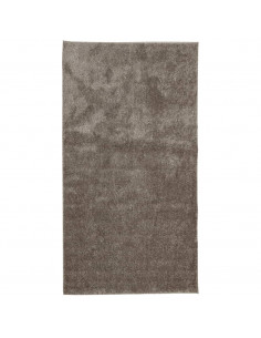 Tappeto a Pelo Lucido Lungo ISTAN Effetto Grigio 80x150 cm