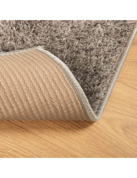 Tappeto a Pelo Lucido Lungo ISTAN Effetto Grigio 80x150 cm