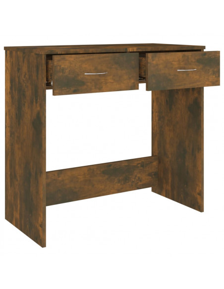 Scrivania Rovere Fumo 80x40x75 cm in Legno Multistrato