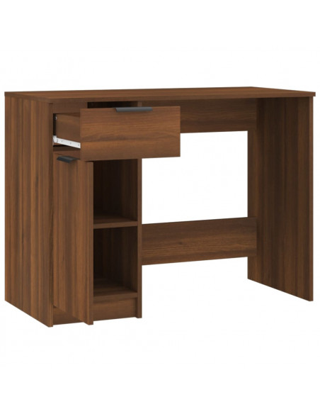 Scrivania Rovere Marrone 100x50x75 cm in Legno Multistrato