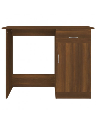Scrivania Rovere Marrone 100x50x76 cm in Legno Multistrato