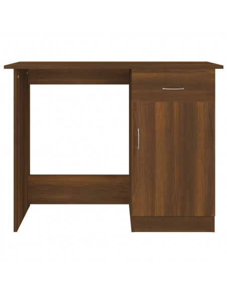 Scrivania Rovere Marrone 100x50x76 cm in Legno Multistrato